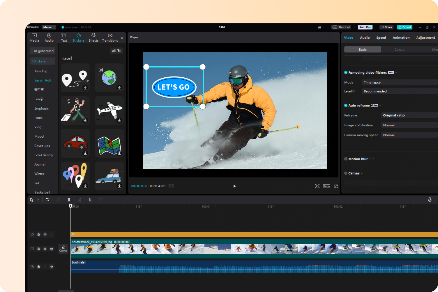 Step 2 – Remove video flickers